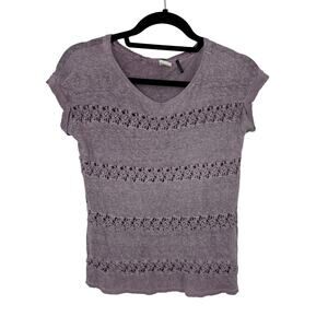 Anthropologie Akemi + Kin linen shirt size XS purple lightweight casual